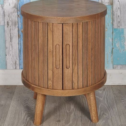 Tambour Grey Lamp Table