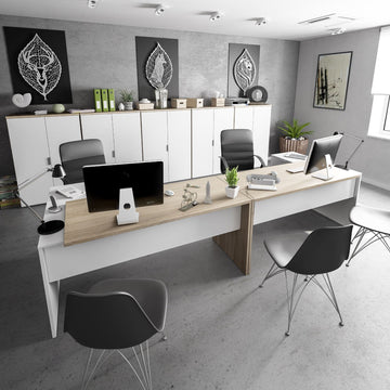 Amos Mann Oak And White Desk