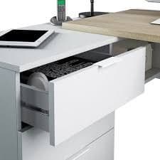 Oak & White Desk