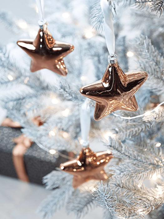 Six Copper Glass Stars