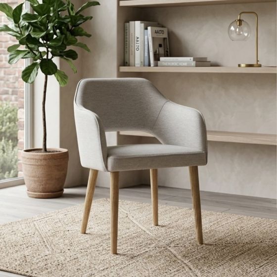 Acre & Artisan Skye Boucle Dining Chairs Cream