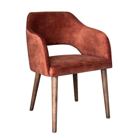 Acre & Artisan Skye Velvet Dining Chairs Rust