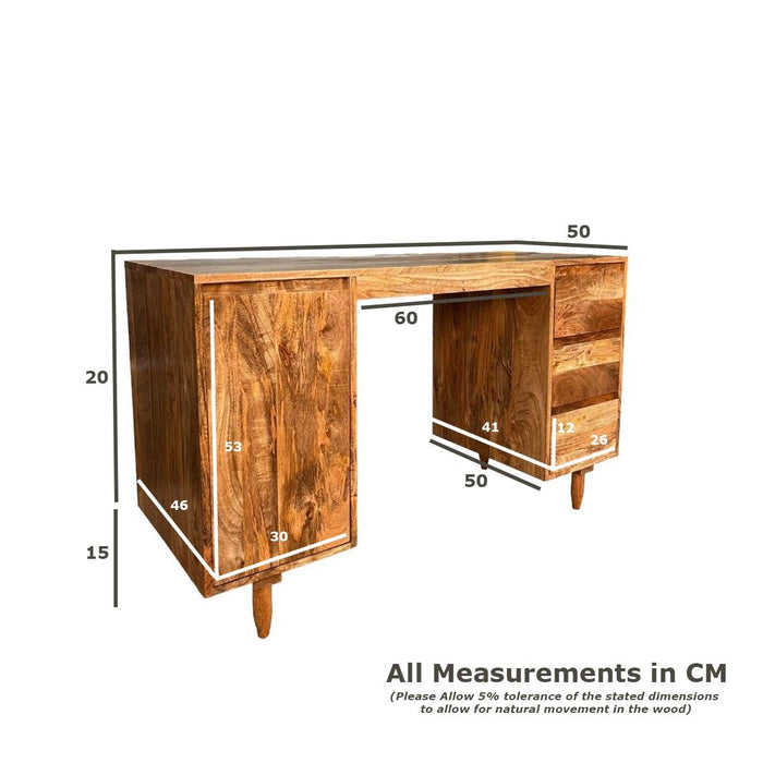 Scandi Mango 126cm Desk - In Stock