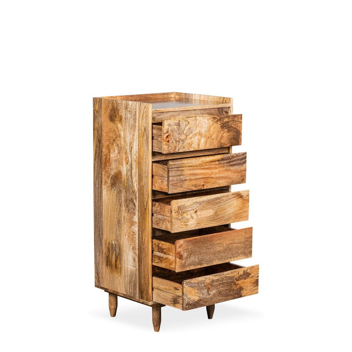 Scandi Mango 5 Drawer Tall Boy - In Stock