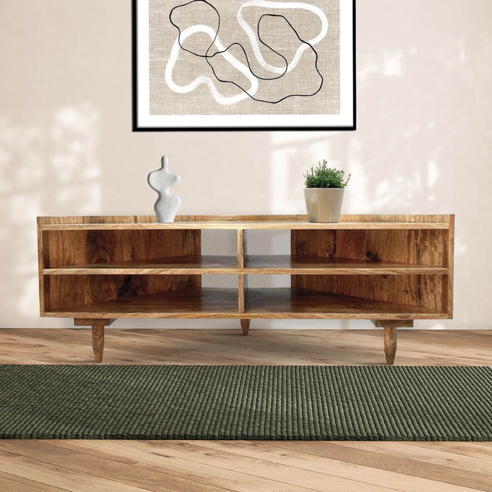 Scandi Mango 120cm Corner Media Unit - In Stock