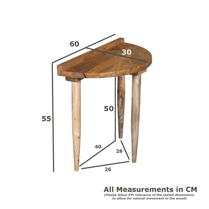 Scandi Mango Sofa End Table - In Stock