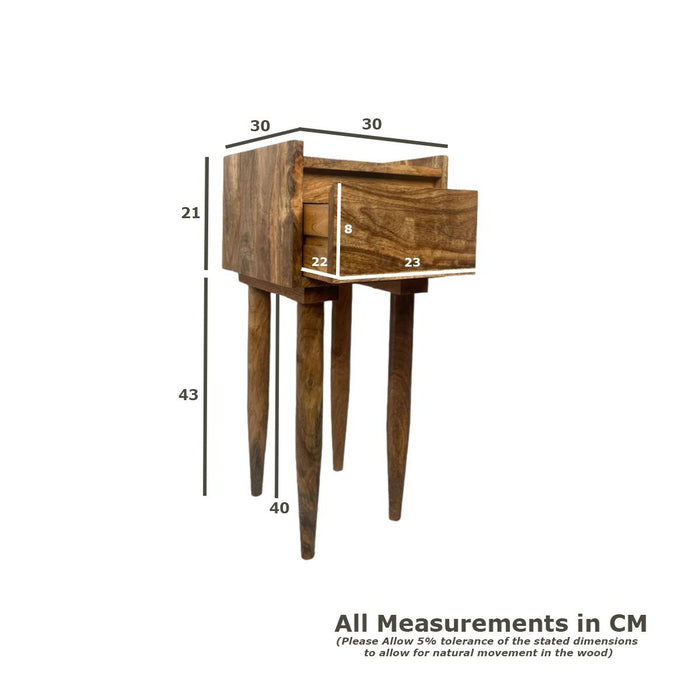 Scandi Mango Lamp Table - In Stock