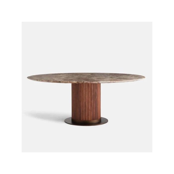 Ellipse Oval Dining Table with Marble Top