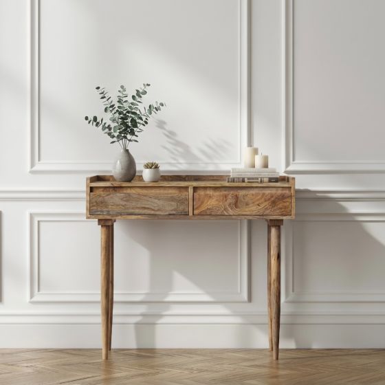 Acre & Artisan Scandi Mango 90Cm 2 Drawer Console Table