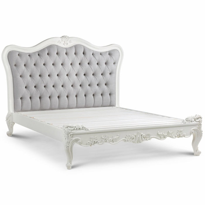 Sophia Button Upholstered French Bed