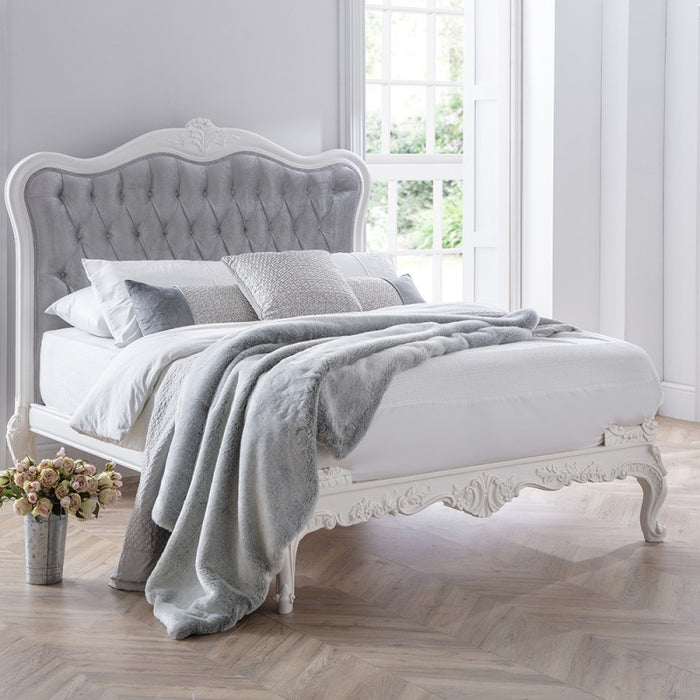 Sophia Button Upholstered French Bed