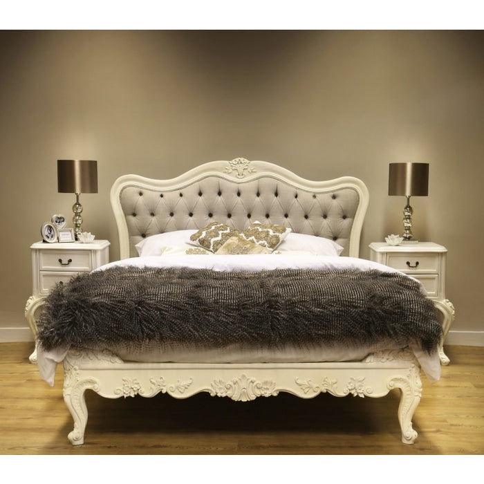 Sophia French 2 Drawer Bedside Table