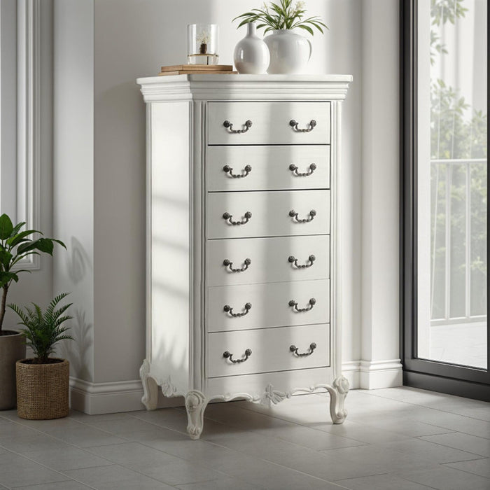 Sophia French Style 6 Drawer Tallboy