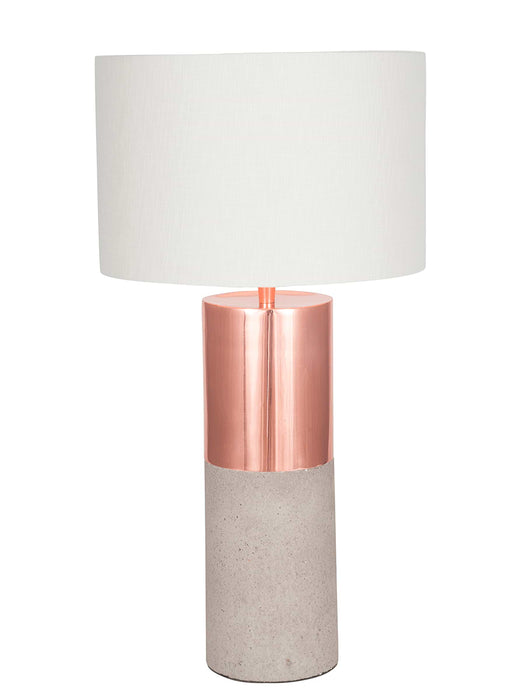 Concrete & Copper Table Lamp