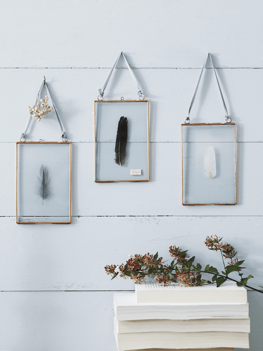 Three Delicate Hanging Frames - Copper