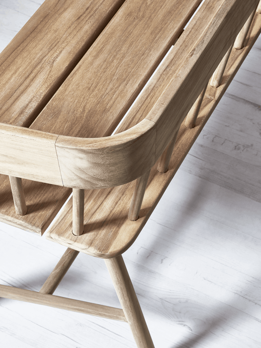 Handcrafted Teak Bench - Natural