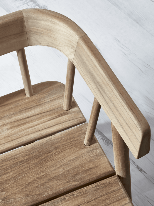 Handcrafted Teak Bench - Natural