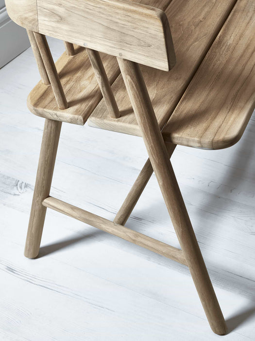 Handcrafted Teak Bench - Natural
