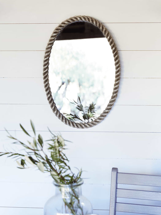 Silvered Braid Mirror