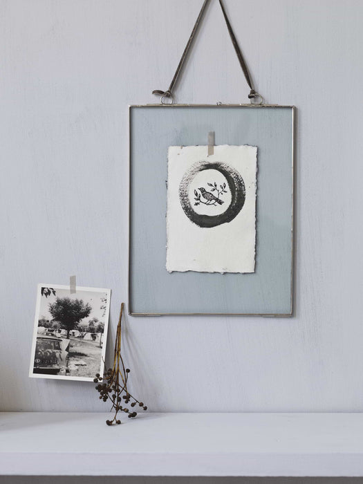Delicate Hanging Glass Frame - Silver