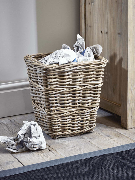 Rattan Waste Paper Basket - Square