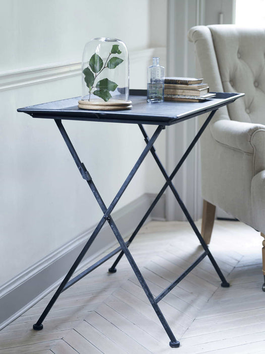 Antiqued Metal Side Table