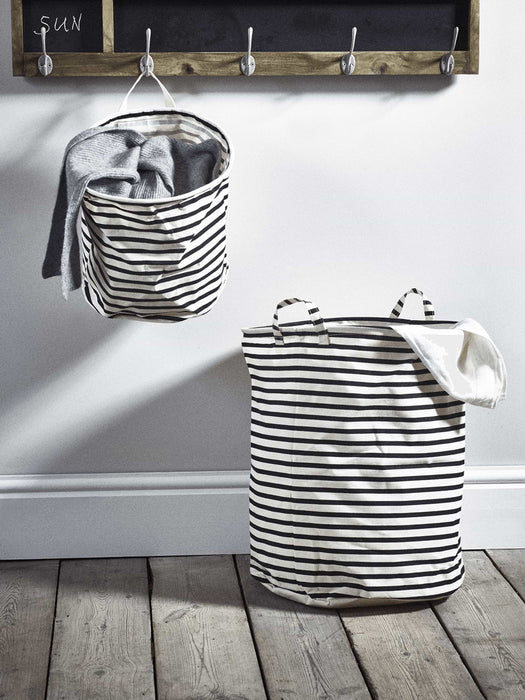 Monochrome Striped Storage Bags - Large