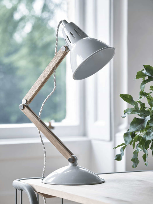 Wood & Metal Desk Lamp