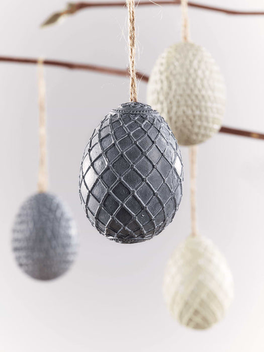 Four Hanging Textured Eggs