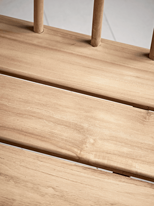 Handcrafted Teak Bench - Natural