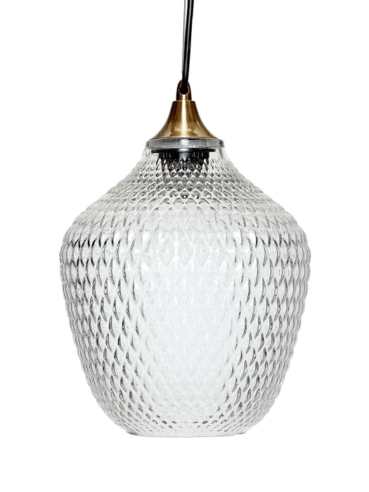 Embossed Glass Pendant