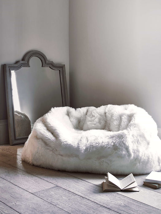 Sumptuous Sheepskin Double Beanbag - Ivory