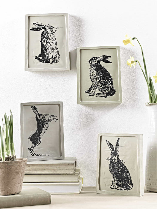 Four Hare Print Blocks