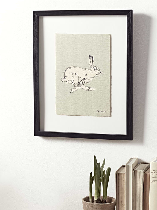 Framed Running Hare Print
