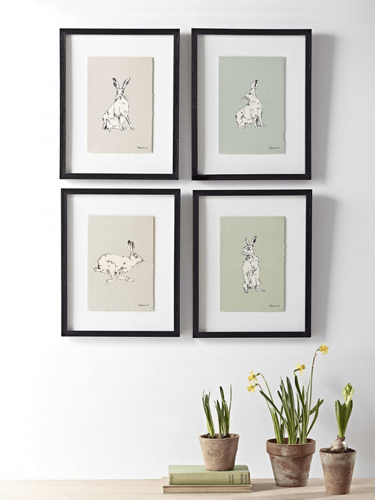 Framed Running Hare Print