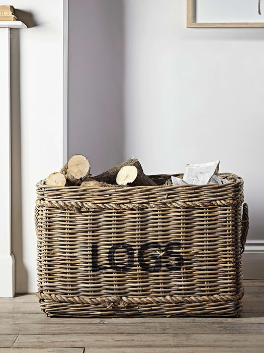 Large Rattan Log Basket