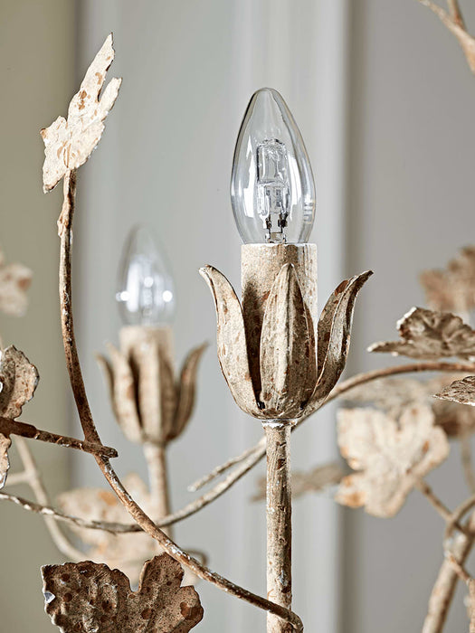 Antique White Leaves Chandelier