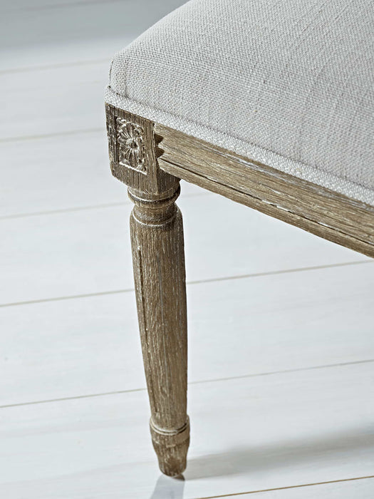 Two Oak & Linen Chairs