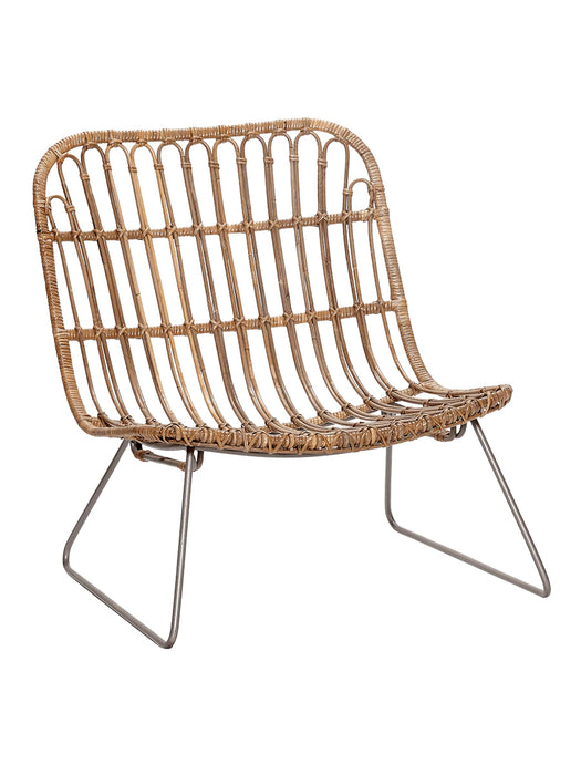 Low Round Rattan Chair