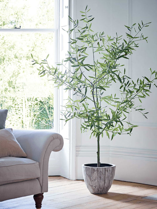 Faux Potted Olive Tree