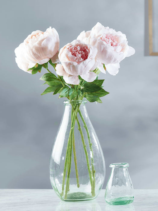 Six Faux Peony Stems