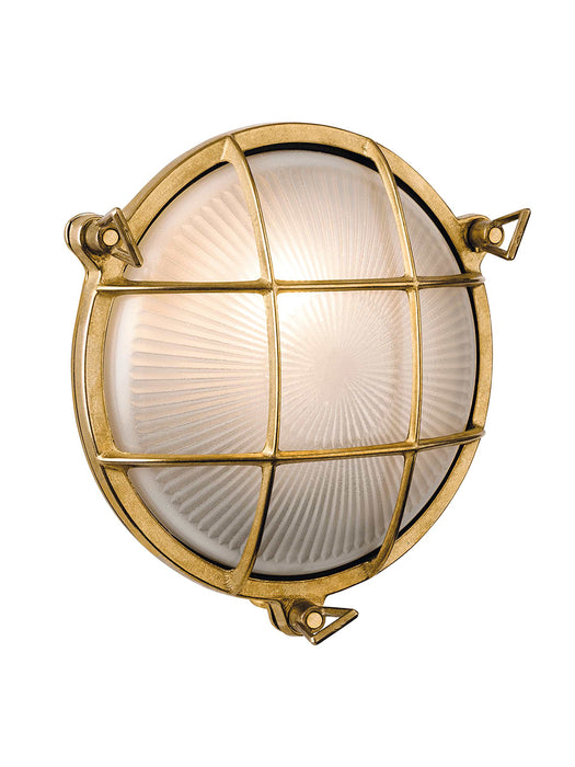 Brass Round Bunker Light
