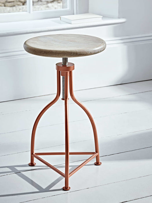 Elegant Twist Stool - Copper