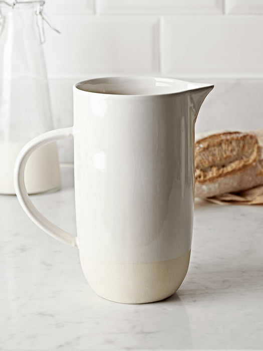 Dip Glaze Pitcher - Soft White