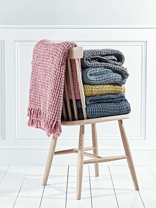 Cotton Waffle Throw - Blush