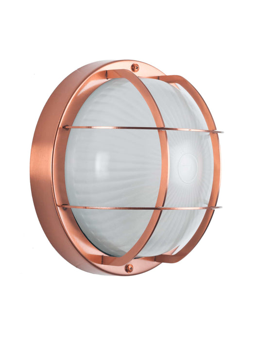 Round Bunker Wall Light - Copper