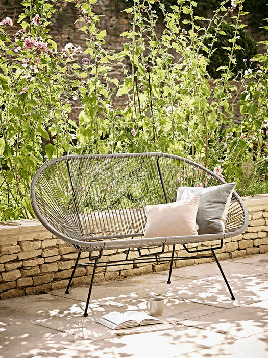 Indoor Outdoor Grey String Bench