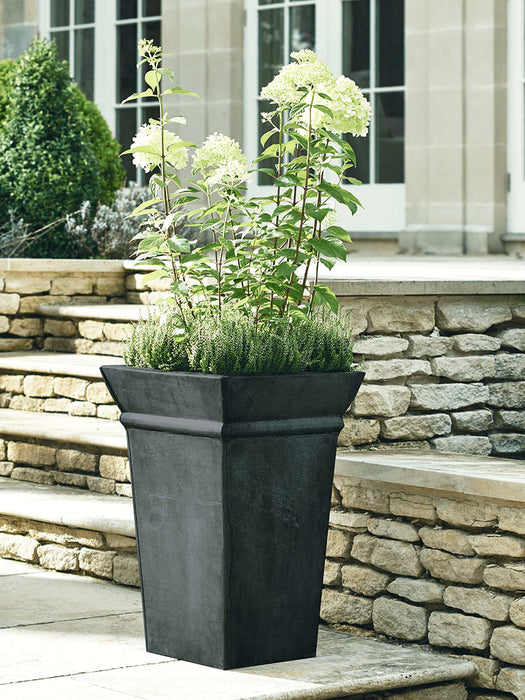 Tall Metal Planter - Zinc
