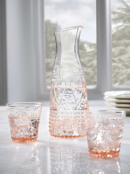 Two Blush Embossed Glasses