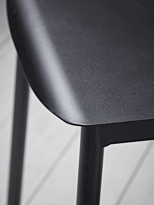 Two Metal Cafe Chairs - Black